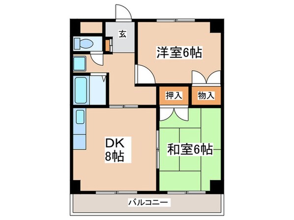 いずみハイツ太宰府の物件間取画像